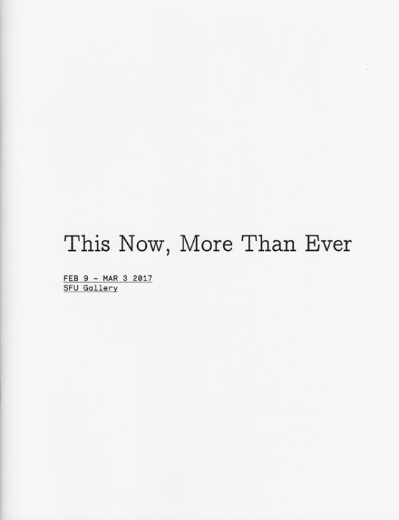 Antonia Hirsch This Now, More Than Ever